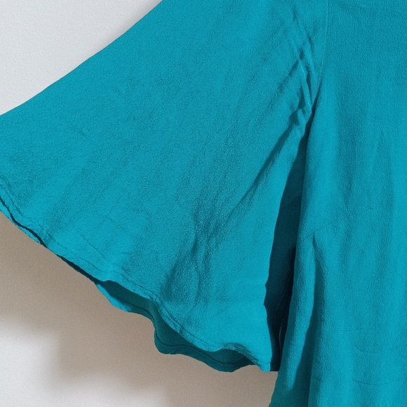 Bebe Boho Wide Sleeve Crop Top - turquoise - Picture 4 of 8